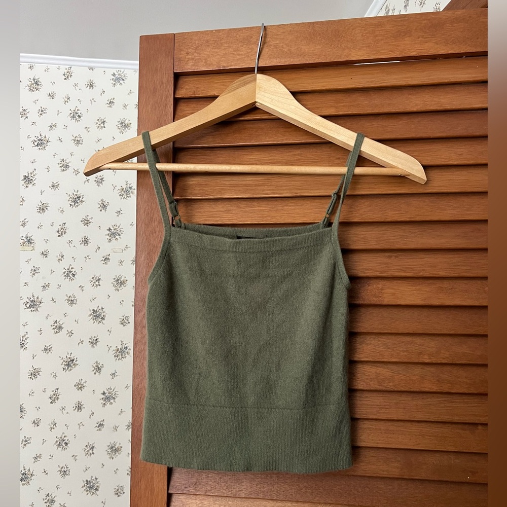 bebe Olive Green Tank Top